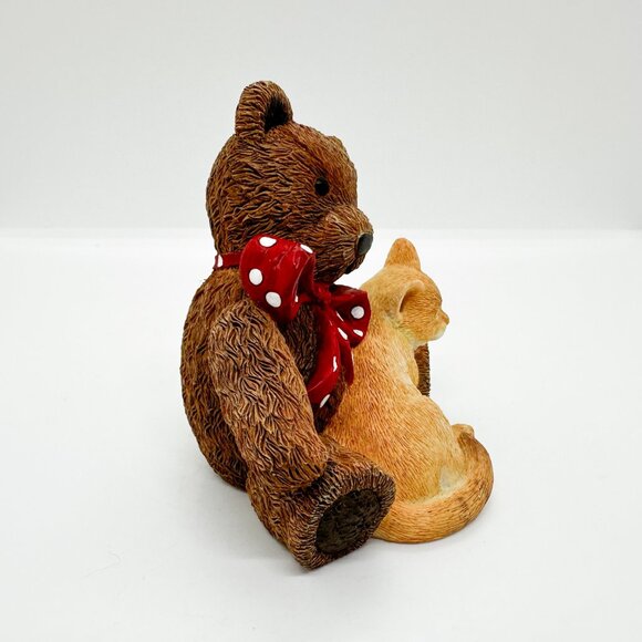 NIB Lenox 2005 Kitty's Teddy Orange Tabby Cat Bear Life Like Hand Painted Kids - Picture 6 of 8